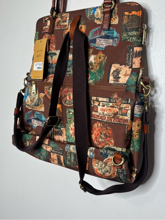 NWT - Patricia Nash Coated Canvas Trapani Convertible Backpack